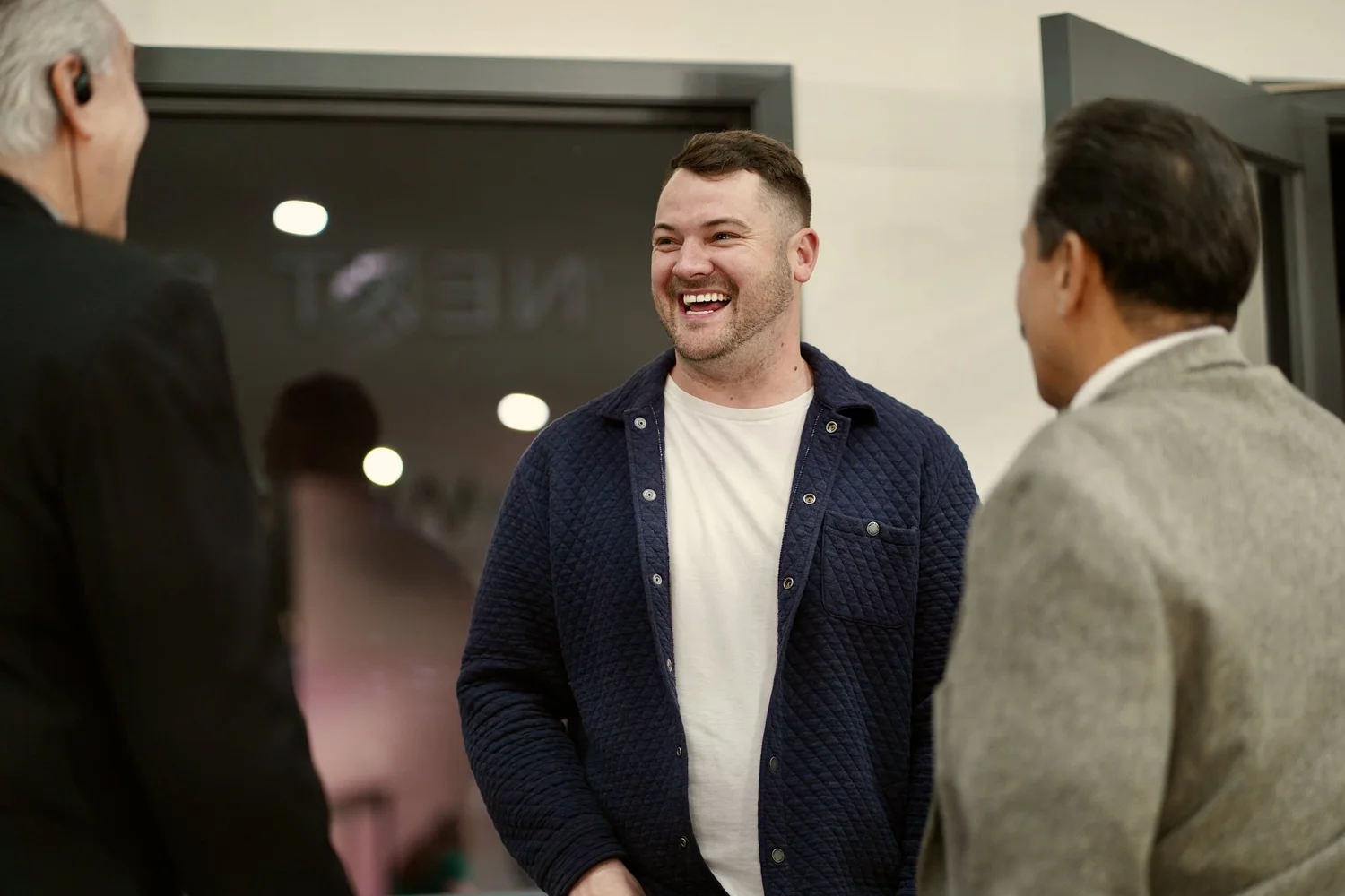 People connecting in conversation at Tulare First